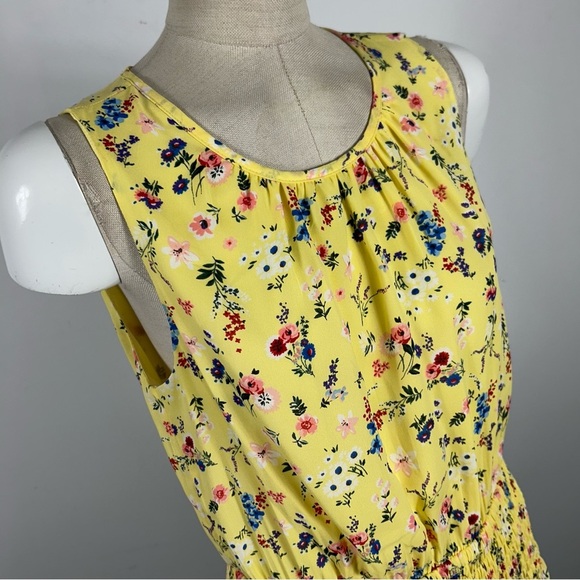 Design lab Floral Yellow Sleeveless Dress S - Picture 5 of 12